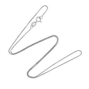 Vintage Thailand SU Sterling Silver 925 0.7mm Box Link Necklace 16"